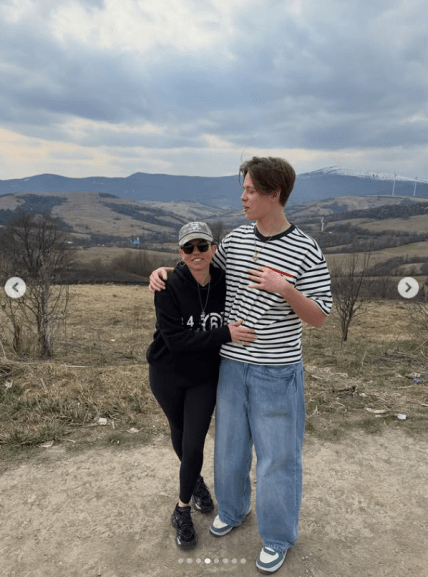 Ирина Горовая с сыном Андреем