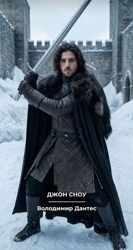 Володимир Дантес у ролі Джона Сноу,