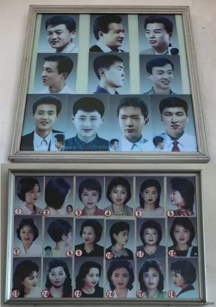 Фото официальных причесок в КНДР