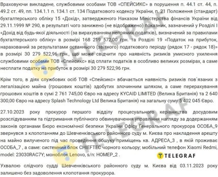 КОСМОЛОТ ухиляється від податків та легалізує злочинні доходи