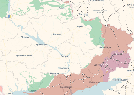 Карта DeepState, де йдуть бої в Україні 23.10.2026