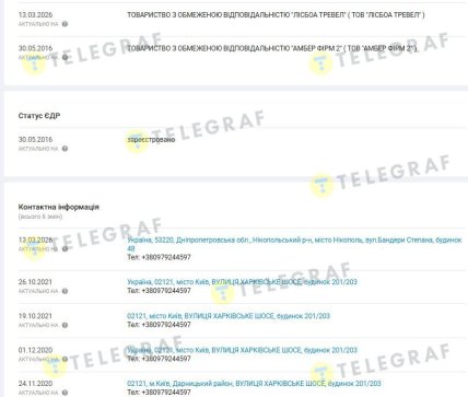 Переоформление на Давида Степаняна, а также изменение названия ООО "Амбер Фирм-2" на "Лисбоа Тревел" произошло 13 марта 2026 года