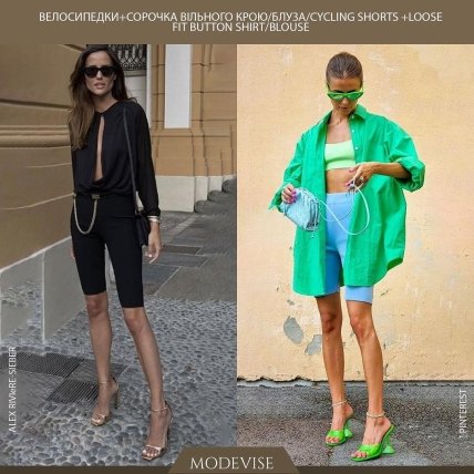 Стильные образы с велосипедками