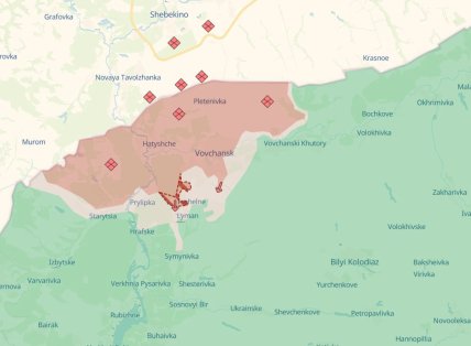 Продвижение россиян в Харьковской области на карте Deep State