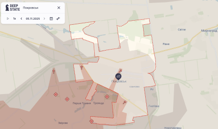 Покровск на карте Deep State