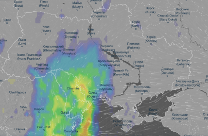 Карта опадів на 12:00 7 жовтня