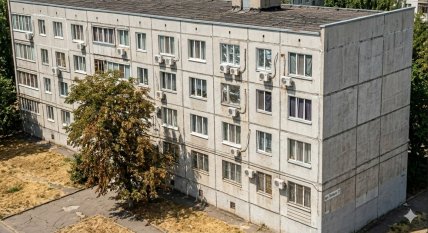 Панельная «хрущевка» во время жары (Серия 1-464)