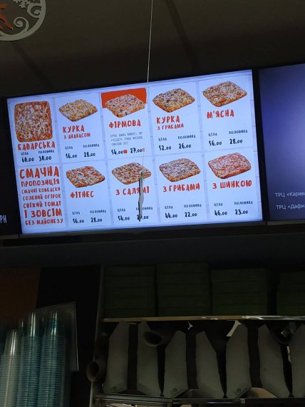 Цены в Буфете в 2019