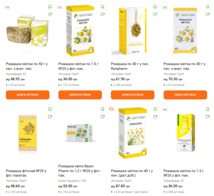 Цены на ромашку для рассады Украина