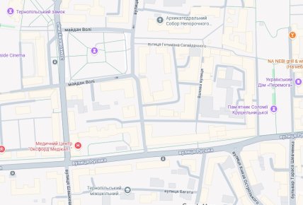 Вулиці Руська та Петра Сагайдачного в Тернополі