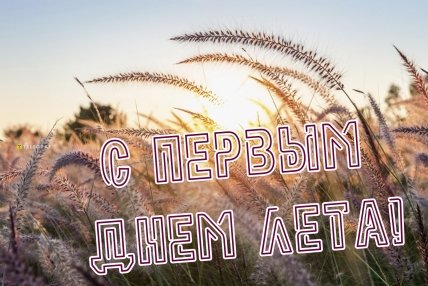 Открытка с первым днем лета