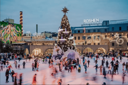 Каток возле Рошена