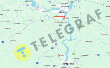 Трасса Днепр-Запорожье Н-08 на карте