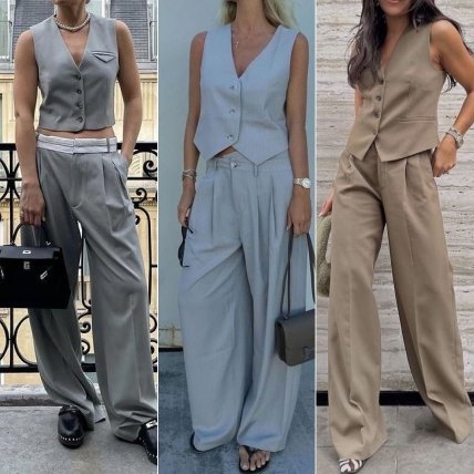 світлий костюмний жилет