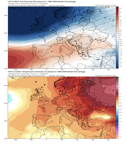 Якою буде зима у грудні — прогноз Кібальчича, карта атмосферного тиску та температур