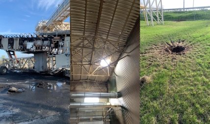 Елеватор у Дніпропетровській області після обстрілу росіян