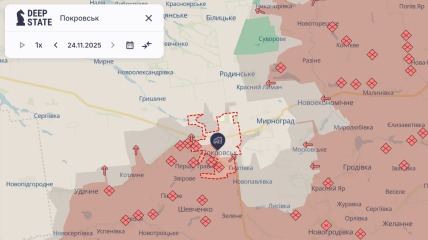 Фото Покровськ станом на 24 листопада Мапа DeepState