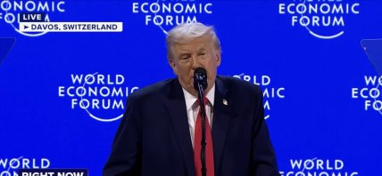 Дональд Трамп во время выступления в Давосе