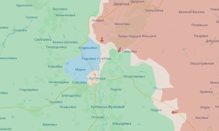 Карта, где идут бои за Купянск от DeepState 20.12.2025