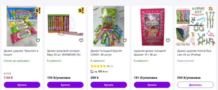 Браслеты-конфеты можно купить и сейчас