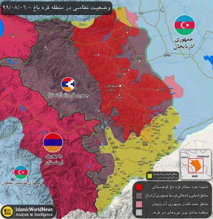 Карта боев в Карабахе 29 октября
