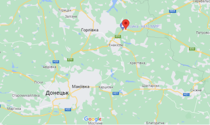 Углегорск на карте