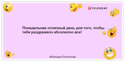 Анекдоты про понедельник - Понедельник отличный день для того, чтобы тебя раздражало абсолютно все!