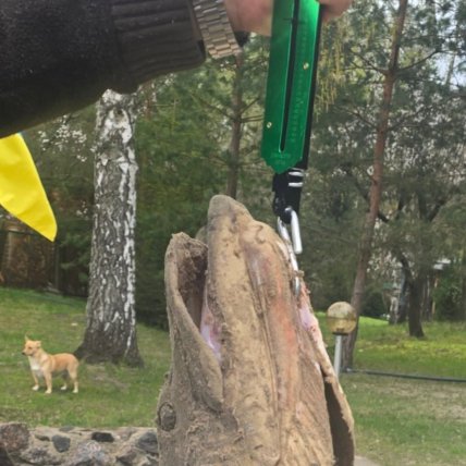 Украинка поймала большую щуку