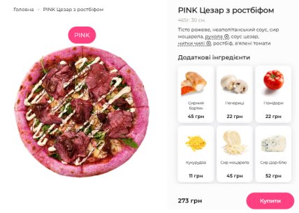 Пицца цезарь с ростбифом