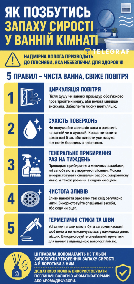Как избавиться от запаха сырости в ванной комнате