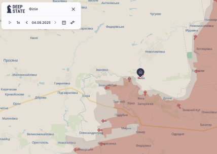 Село Філія в Дніпропетровській області, карта Діпстейт