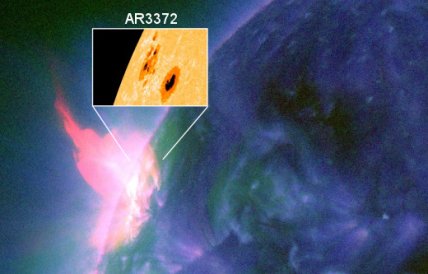 Солнечное пятно АR3372
