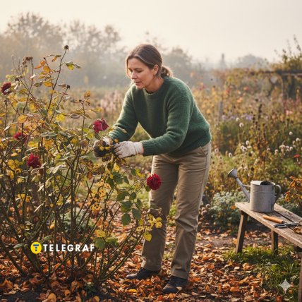 розы, осень, черная пятнистость