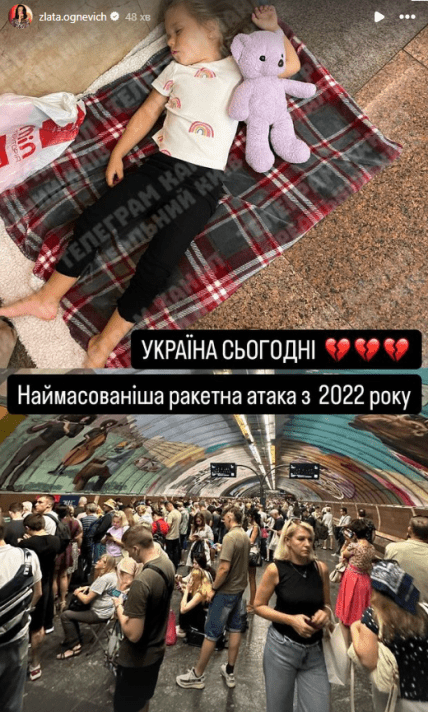 маленька дівчинка спить у укритті