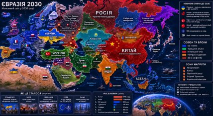 Карта Евразии в 2030 году