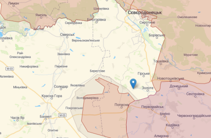 Камышеваха на карте боевых действий в Луганской области