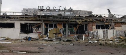 Вокзал Шостки после атаки