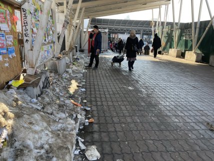 Вокзал в Киеве февраль 2021