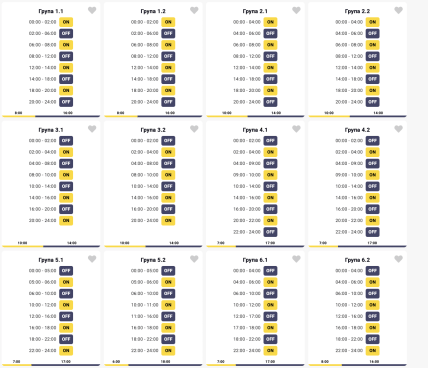 Графики отключений в Винницкой области 23 января