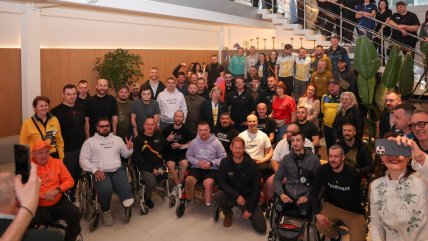 Принц Гаррі в реабілітаційному центрі у Львові, 10 квітня 2025 року. Stavnitser Andrey/Facebook