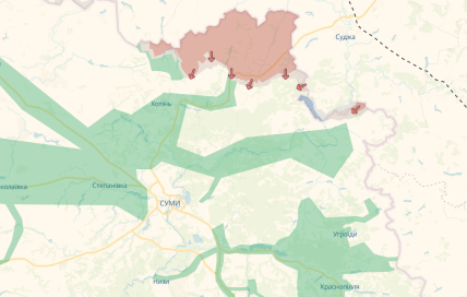 Карта боев в Сумской области 11.10.2025