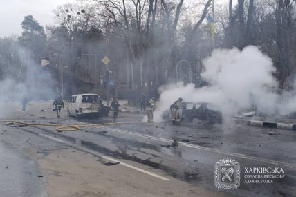 Місце атаки у Харкові