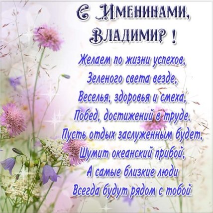 Именины Владимира