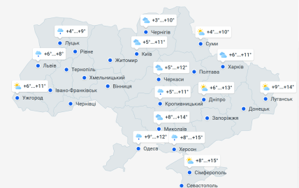 Погода в Украине на 29 октября