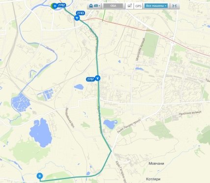 Маршрут 49 для троллейбуса в Харькове