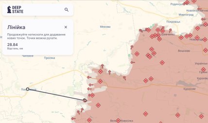 Відстань від Покровського до фронту