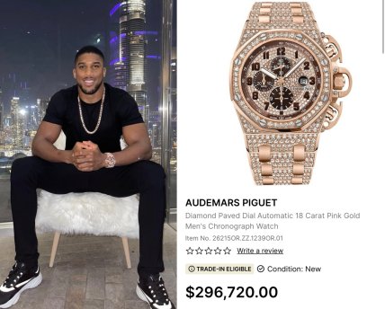 Ентоні Джошуа з годинником Audemars Piguet