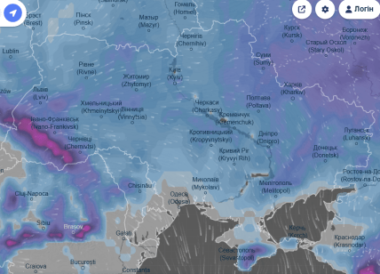 Карта осадков 31 декабря