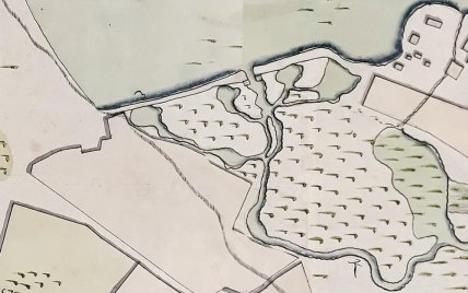 Слободка Клочковка и Клочковская мельница на плане Харькова 1742 года