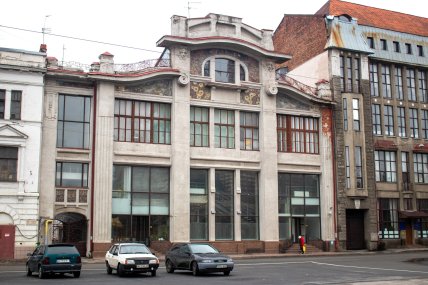 Дом в стиле модерн, на котором может быть панно авторства Врубеля в Харькове